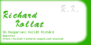 richard kollat business card