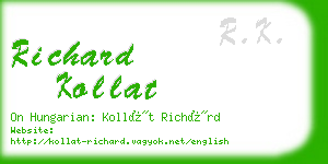 richard kollat business card